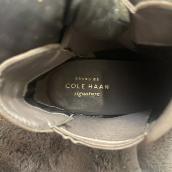 Cole Haan Women's Suede Ankle Boots - gray 8 - Picture 9 of 9